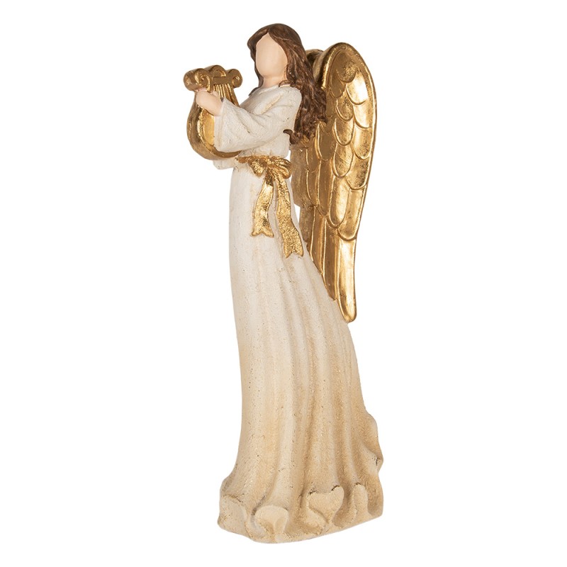 Clayre & Eef Decorative Figurine Angel 28x16x63 cm White Plastic
