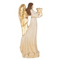 Clayre & Eef Decorative Figurine Angel 28x16x63 cm White Plastic