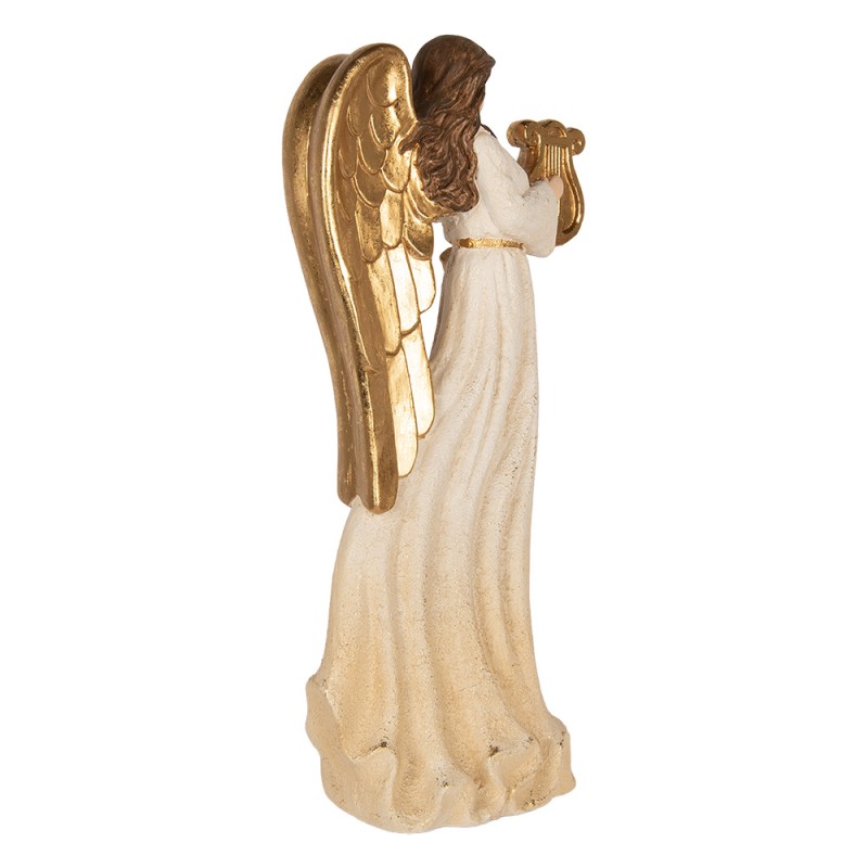Clayre & Eef Decorative Figurine Angel 28x16x63 cm White Plastic