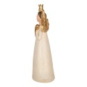 Clayre & Eef Decorative Figurine Angel 29x17x55 cm Grey Plastic