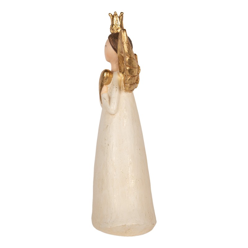 Clayre & Eef Decorative Figurine Angel 29x17x55 cm Grey Plastic