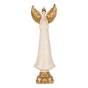 Clayre & Eef Decoratie Beeld Engel 27x18x78 cm Beige Kunststof