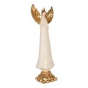 Clayre & Eef Decoratie Beeld Engel 27x18x78 cm Beige Kunststof