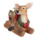 Clayre & Eef Weihnachtsbaumständer Hirsch 57x25x39 cm Braun Kunststoff
