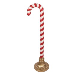Clayre & Eef Décoration de Noël Image Canne en sucre d'orge 33x24x101 cm Rouge Plastique