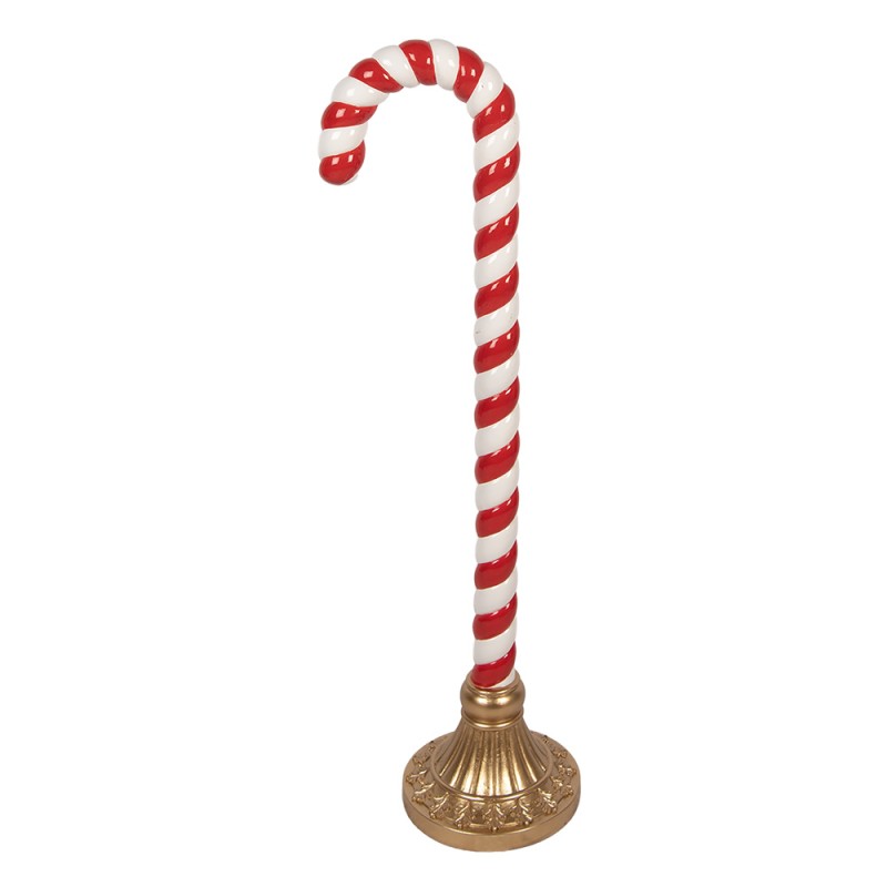 Clayre & Eef Décoration de Noël Image Canne en sucre d'orge 33x24x101 cm Rouge Plastique