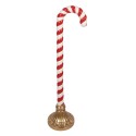 Clayre & Eef Décoration de Noël Image Canne en sucre d'orge 33x24x101 cm Rouge Plastique