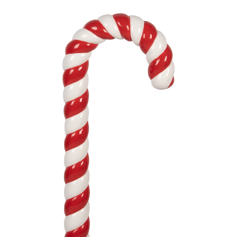 Clayre & Eef Décoration de Noël Image Canne en sucre d'orge 33x24x101 cm Rouge Plastique