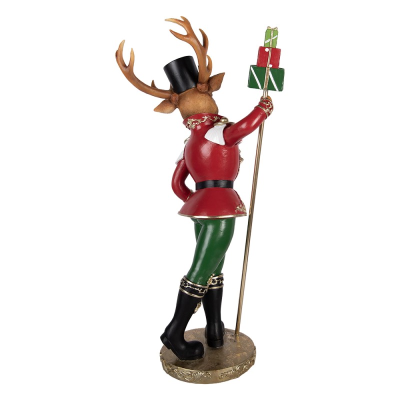 Clayre & Eef Christmas Decoration Figurine Deer 29x19x61 cm Brown Plastic