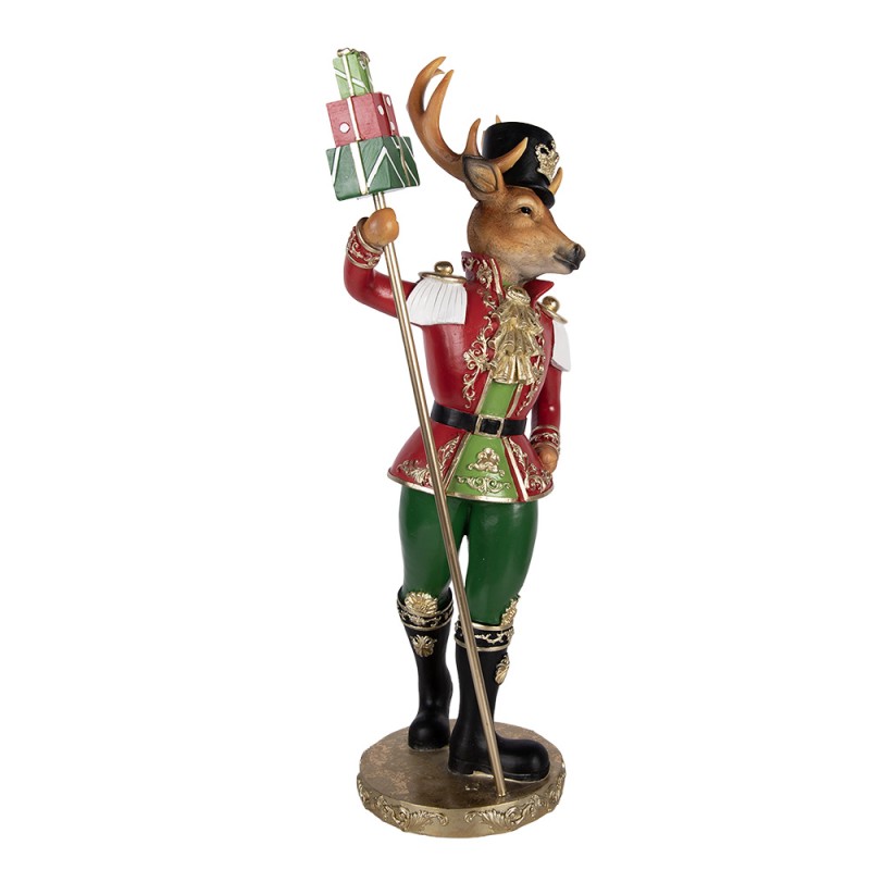 Clayre & Eef Christmas Decoration Figurine Deer 29x19x61 cm Brown Plastic