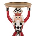 Clayre & Eef Statuetta decorativa di Natale Schiaccianoci 30x30x65 cm Rosso Plastica