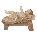 Clayre & Eef Christmas Decoration Figurine Nativity Scene 23x12x47 cm Beige Plastic