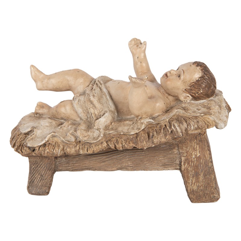 Clayre & Eef Christmas Decoration Figurine Nativity Scene 23x12x47 cm Beige Plastic