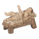 Clayre & Eef Christmas Decoration Figurine Nativity Scene 23x12x47 cm Beige Plastic