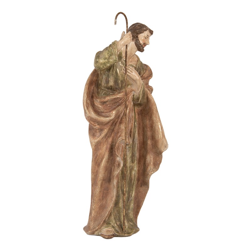 Clayre & Eef Christmas Decoration Figurine Nativity Scene 23x12x47 cm Beige Plastic