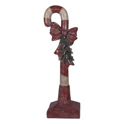 Clayre & Eef Weihnachtsdekorationsfigur Zuckerstange 35x23x100 cm Rot Kunststoff
