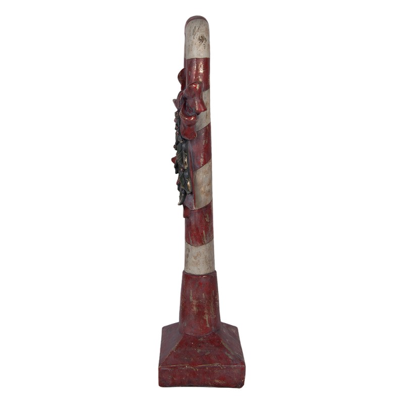 Clayre & Eef Décoration de Noël Image Canne en sucre d'orge 35x23x100 cm Rouge Plastique