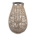 Clayre & Eef Windlicht Beige Rattan