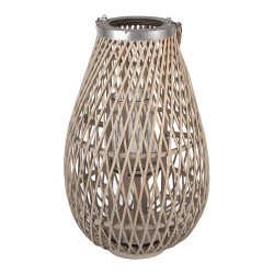 Clayre & Eef Windlicht Beige Rattan
