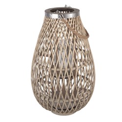 Clayre & Eef Windlicht Beige Rattan