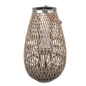 Clayre & Eef Windlicht Beige Rattan