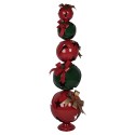 Clayre & Eef Weihnachtsdekorationsfigur Christbaumkugel 53x44x137 cm Rot Grün Metall