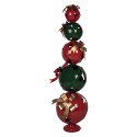 Clayre & Eef Weihnachtsdekorationsfigur Christbaumkugel 53x44x137 cm Rot Grün Metall