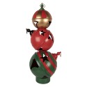 Clayre & Eef Décoration de Noël Image 31x30x88 cm Rouge Métal