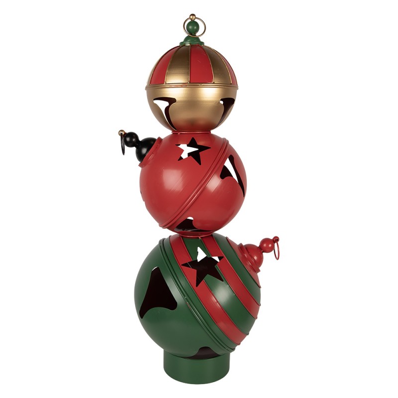 Clayre & Eef Décoration de Noël Image 31x30x88 cm Rouge Métal