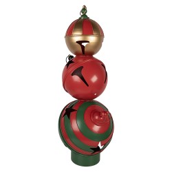 Clayre & Eef Décoration de Noël Image 31x30x88 cm Rouge Métal