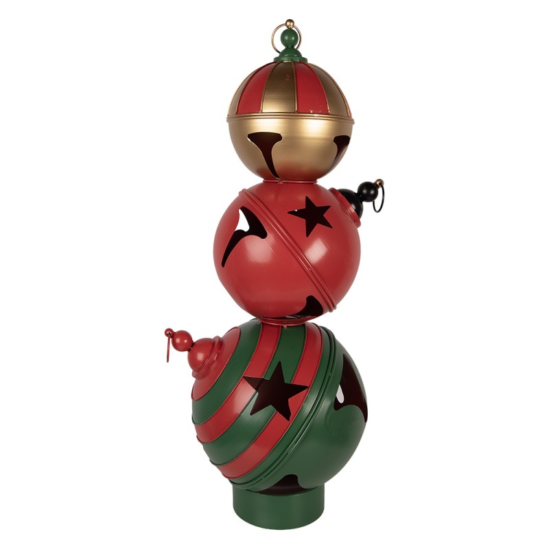 Clayre & Eef Décoration de Noël Image 31x30x88 cm Rouge Métal
