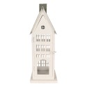 Clayre & Eef Decorative Figurine House 21x14x58 cm White Metal