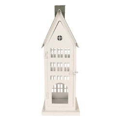 Clayre & Eef Decorative Figurine House 21x14x58 cm White Metal
