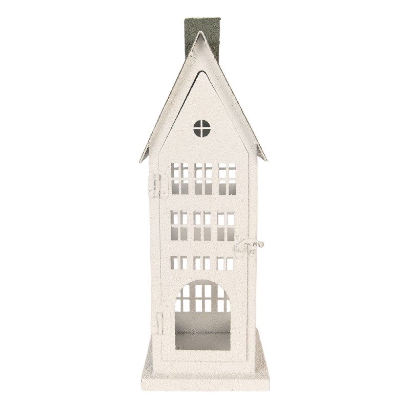 Clayre & Eef Decorative Figurine House 21x14x58 cm White Metal