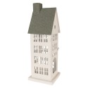 Clayre & Eef Decorative Figurine House 21x14x58 cm White Metal
