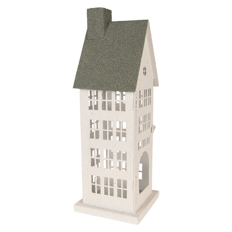 Clayre & Eef Decorative Figurine House 21x14x58 cm White Metal