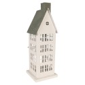 Clayre & Eef Decorative Figurine House 21x14x58 cm White Metal