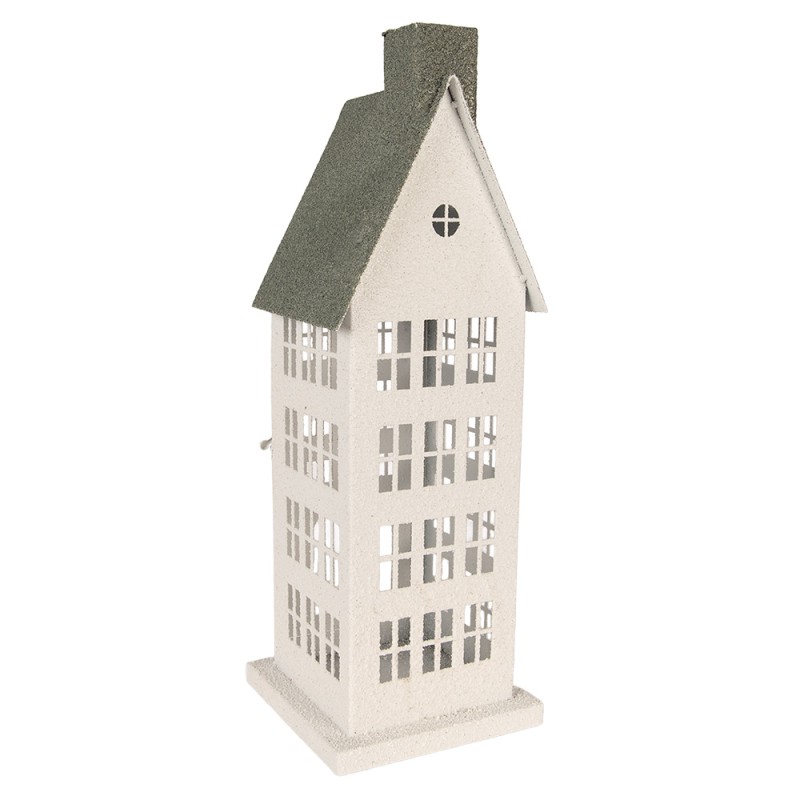 Clayre & Eef Decorative Figurine House 21x14x58 cm White Metal