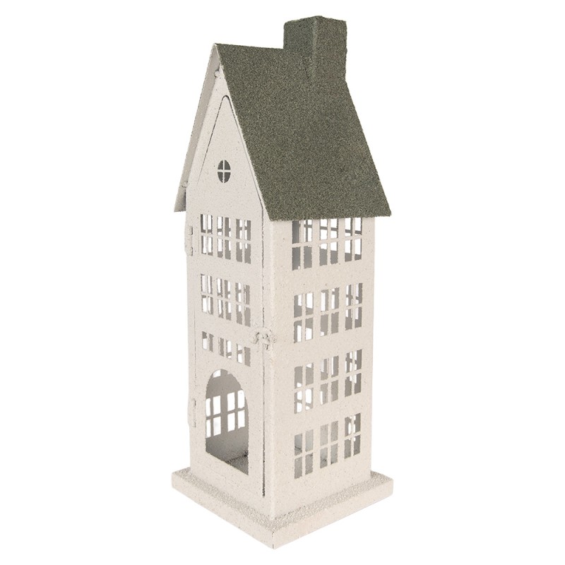 Clayre & Eef Decorative Figurine House 21x14x58 cm White Metal