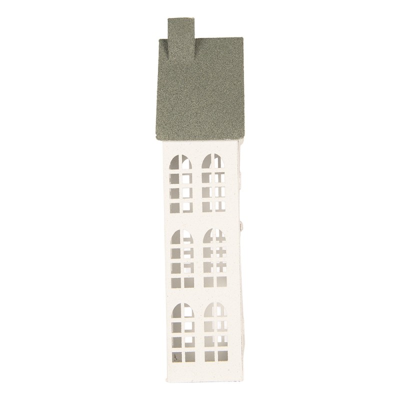 Clayre & Eef Decorative Figurine House 21x14x58 cm White Metal