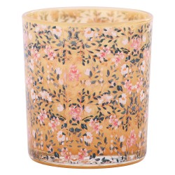 Clayre & Eef Teelichthalter Rosa Glas