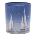 Clayre & Eef Porte-bougie Bleu Verre