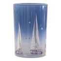 Clayre & Eef Teelichthalter Blau Glas