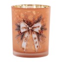 Clayre & Eef Teelichthalter Ø 10x13 cm Braun Glas