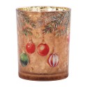 Clayre & Eef Portacandela Ø 10x13 cm Marrone Vetro