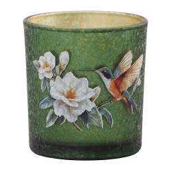 Clayre & Eef Teelichthalter Grün Glas