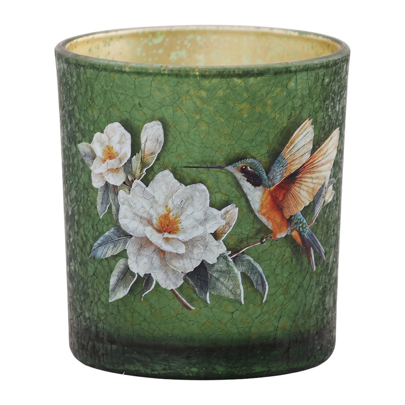 Clayre & Eef Teelichthalter Grün Glas