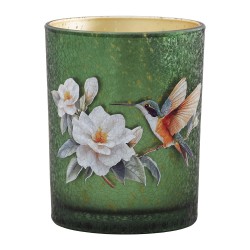 Clayre & Eef Teelichthalter Grün Glas