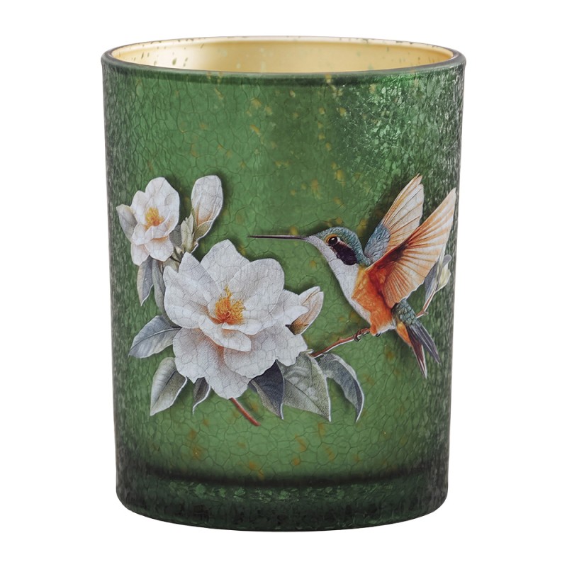 Clayre & Eef Teelichthalter Grün Glas