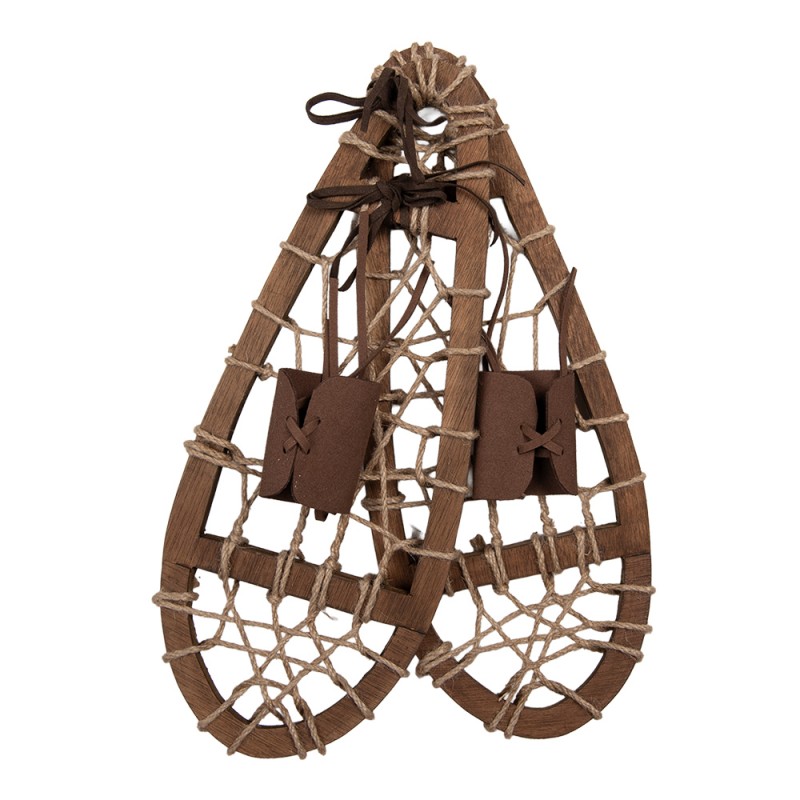 Clayre & Eef Skis Vintage Décoratifs 20x6x35 cm Marron Bois